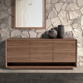 Comoda design LUX cu 3 usi Walnut