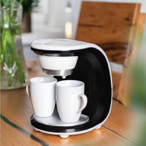 La mâna a doua: Cafetiera First Austria FA-5453-2, 450W, 2 cesti, Filtru detasabil, Alb
