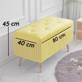 BAGA202 - Bancuta 80 cm, bancheta, banca living, dormitor, hol - Galben