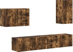 vidaXL Set Dulap pentru Televizor Montat pe Perete 4 pcs Lemn compozit