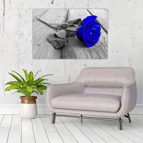 Tablou - Trandafir albastru (90x60 cm)