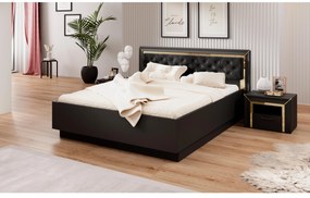 Pat matrimonial 160 cm Arnold Typ 31 (Negru). 1108282