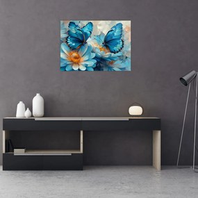 Tablou - Fluturi albaștri (70x50 cm)