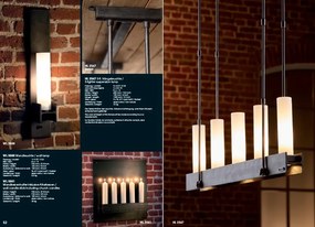 Candelabru din fier forjat cu 8 surse de lumina, design industrial HL 2548