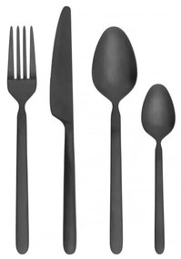 Tacâmuri negre din oțel inoxidabil 16 buc. Stella – Blomus
