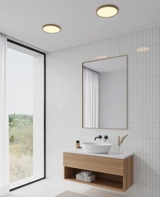 Plafoniera slim pentru baie IP54 LED dimabil 2700K Oja 29 Wood Foil