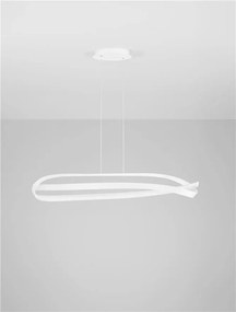 Lustra suspendata LED CCT OLIA aluminiu alb