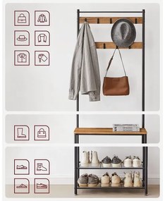 Cuier de podea NAVOR, maro/negru