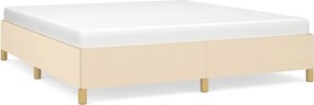 vidaXL Cadru de pat fără saltea, crem, 180x200 cm, textil