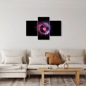 Tablou - Disc de vinil roz-violet (90x60 cm)