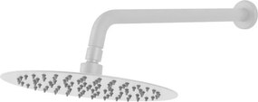 Palarie de dus rotunda alb mat FDesign Inula 250 mm