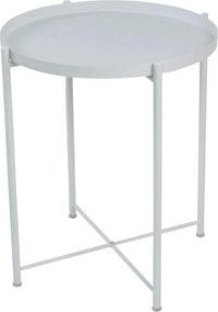 Masuta cafea TIM, alb, metal, 48x48x53 cm