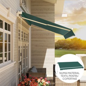 Outsunny Material de Înlocuire pentru Copertină Retractabilă, 282x250 cm, verde | Aosom Romania