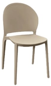 SCAUN TONDO -POLIPROPILENA-HORECA - BEJ TORTORA