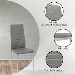 Midland 4+1 set de sufragerie gri-negru