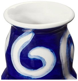 Vază albastră din gresie pictată manual Tulle – Kähler Design