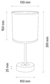 Spot-Light 7017401011553 - Lampă de masă BENITA, 1xE27/60W/230V, stejar