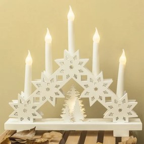 Brilagi - Suport pentru lumânări de Crăciun cu LED, 5xLED/2xAA