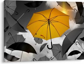 Tablou - Umbrelă galbenă (70x50 cm)