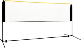 vidaXL Plasă de badminton reglabilă, 300x103x94-158 cm, metal