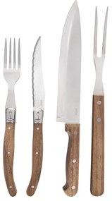 Tacâmuri argintii/în culoare naturală din oțel inoxidabil 15 buc. – Orion