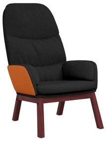 341066 vidaXL Scaun de relaxare, negru, material textil