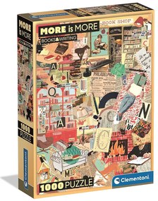Colorat Writing Cărți puzzle compact 1000 de piese Clementoni