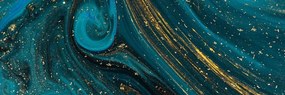 Tablou abstract de smarald