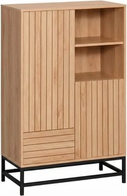 Comoda inalta VALMOR 120x75 cm, decor stejar