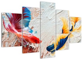 Tablou - Pești războinci (150x105 cm)