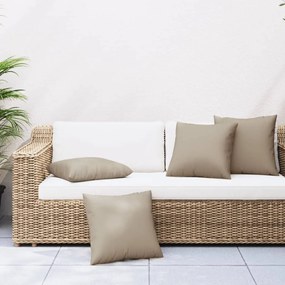 vidaXL Perne de canapea, 4 buc., taupe, 40x40 cm, textil