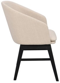 Set de scaune de sufragerie bej 2 buc. tapițat Windham – Rowico