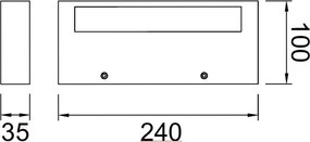 Aplica LED iluminat ambiental CONIL 24cm negru