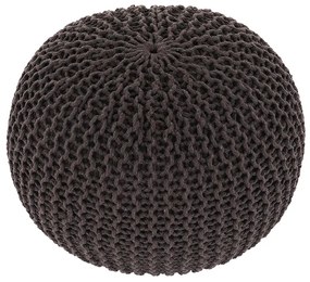 Pouf tricotat bumbac Culoare Maro, TAMAN TYP 2
