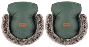 Mănuși pentru cărucior PETITE&MARS FURRY Veritable Khaki