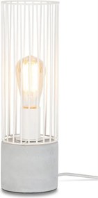 Veioza design modern cu baza din ciment, Memphis alb MEMPHIS/T/W