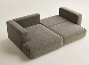 Colțar maro extensibil/cu spațiu de depozitare cu tapițerie din chenille (cu colț pe partea stângă/cu șezlong) Velto – Maison de Rêve