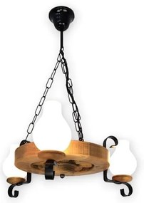 Lustră pe lanț Brilagi ROATA 3xE14/40W/230V fag