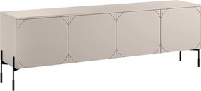 Comodă TV Sonatia 200 cm cu patru uși pe picioare metalice - casmir
