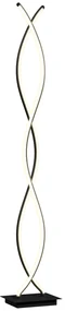 HOMCOM Lampadar de salon cu design spirală dublă, 3 niveluri de luminozitate, comutator de picior, modern și elegant, negru | Aosom Romania
