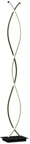 HOMCOM Lampadar de salon cu design spirală dublă, 3 niveluri de luminozitate, comutator de picior, modern și elegant, negru | Aosom Romania
