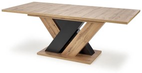 Masa extensibila Brandon stejar wotan/negru L160-200 cm