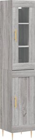 vidaXL Dulap înalt, gri sonoma, 34,5x34x180 cm, lemn prelucrat