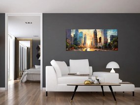Tablou - Pictura orașului (120x50 cm)