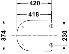 Duravit 28310000 - Capac WC D-CODE 37,4x42 cm, alb