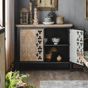 Bufet de bucatarie negru, lemn stil rustic DEPRIMO 17175 by Deprimo