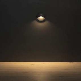 Kanlux 39125 - Lampă LED pentru trepte cu senzor EXIN, 2,5 W/230 V, 3000 K, IP65, antracit, rotundă