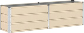 vidaXL Jardinieră Creme 160 x 40 x 45 cm Oțel