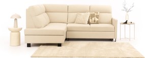Colțar Loario L stânga cu braț îngust - țesătură crem Sand 03