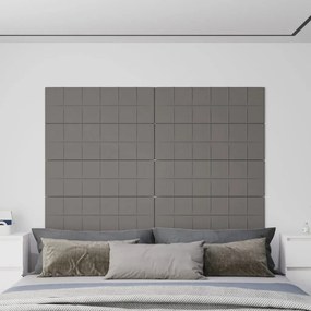 Panouri de perete 12 buc. gri deschis 90x30 cm textil 3,24 m   12, Gri deschis, 90 x 30 cm